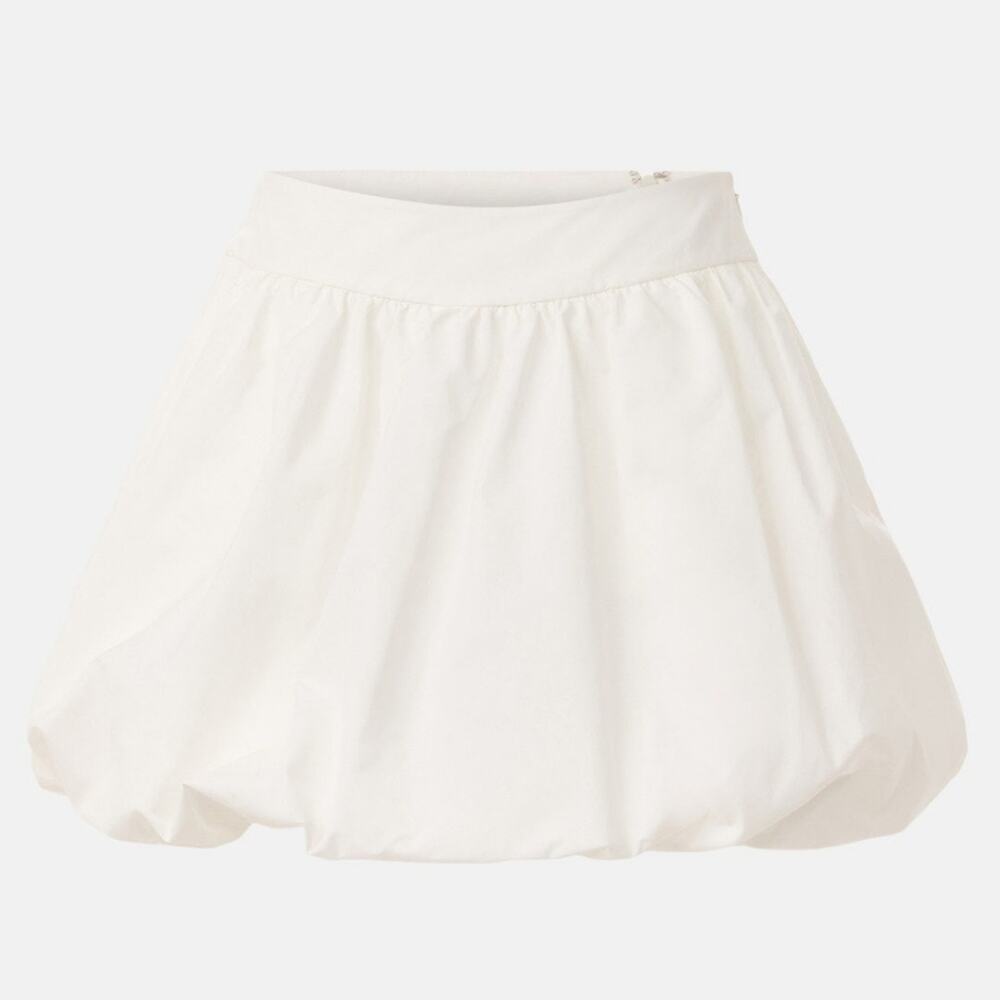 DUNST White Balloon Mini Skirt In White Size M
